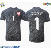 Maglie da calcio Polonia Wojciech Szczesny #1 Portiere Seconda Maglia Europei 2024 Manica Corta